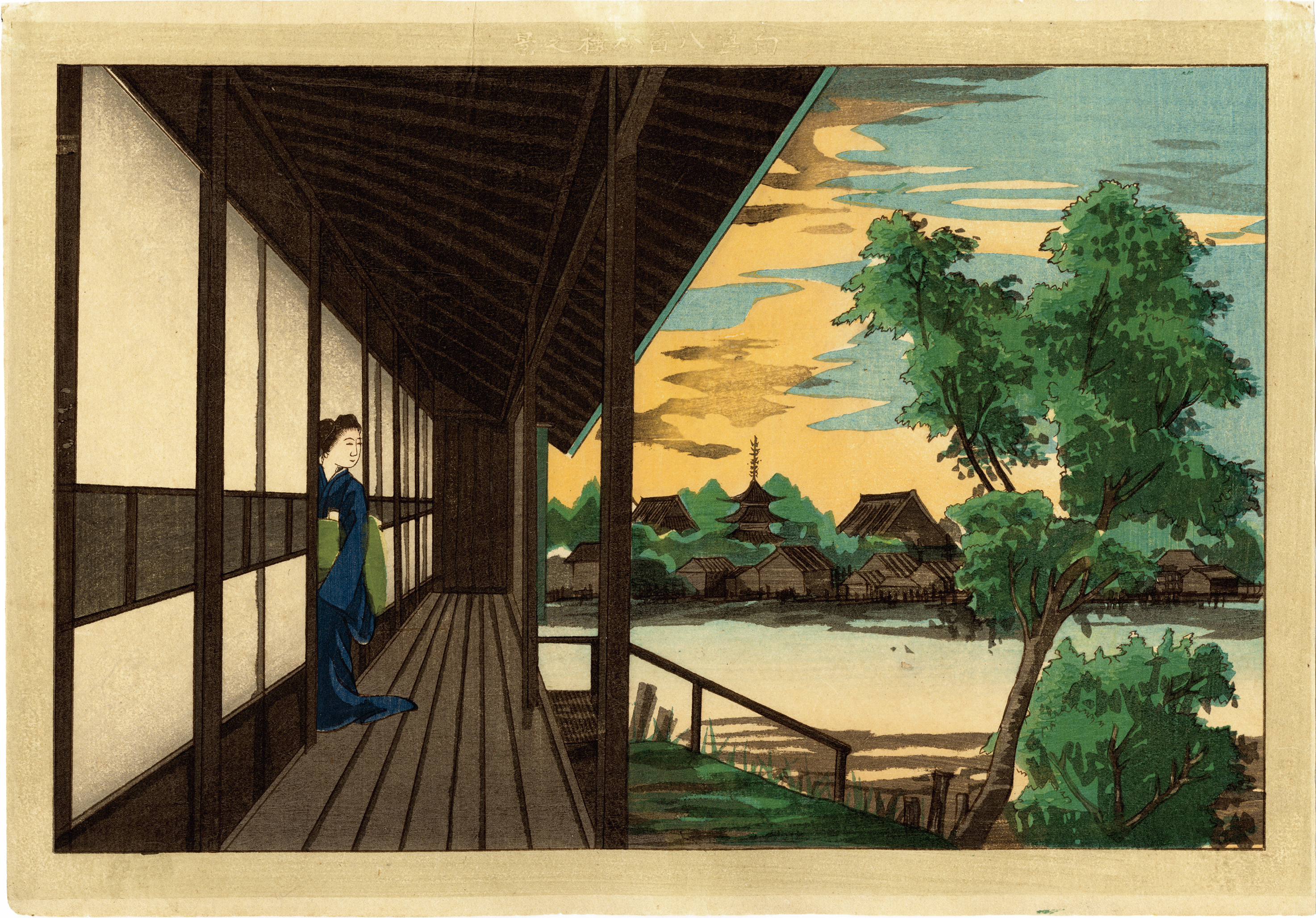 柳村 / 向島 八百松楼之景 | 神保町 | Gallery Soumei-do | そうめい堂